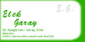 elek garay business card